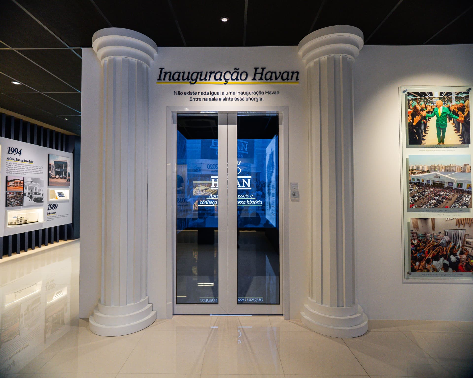 Sala Inauguração Havan com colunas